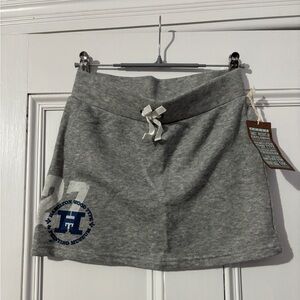 Girls size L 10/12 Mossimo Hamilton Wood Type Printing Museum 27 Gray Skirt New